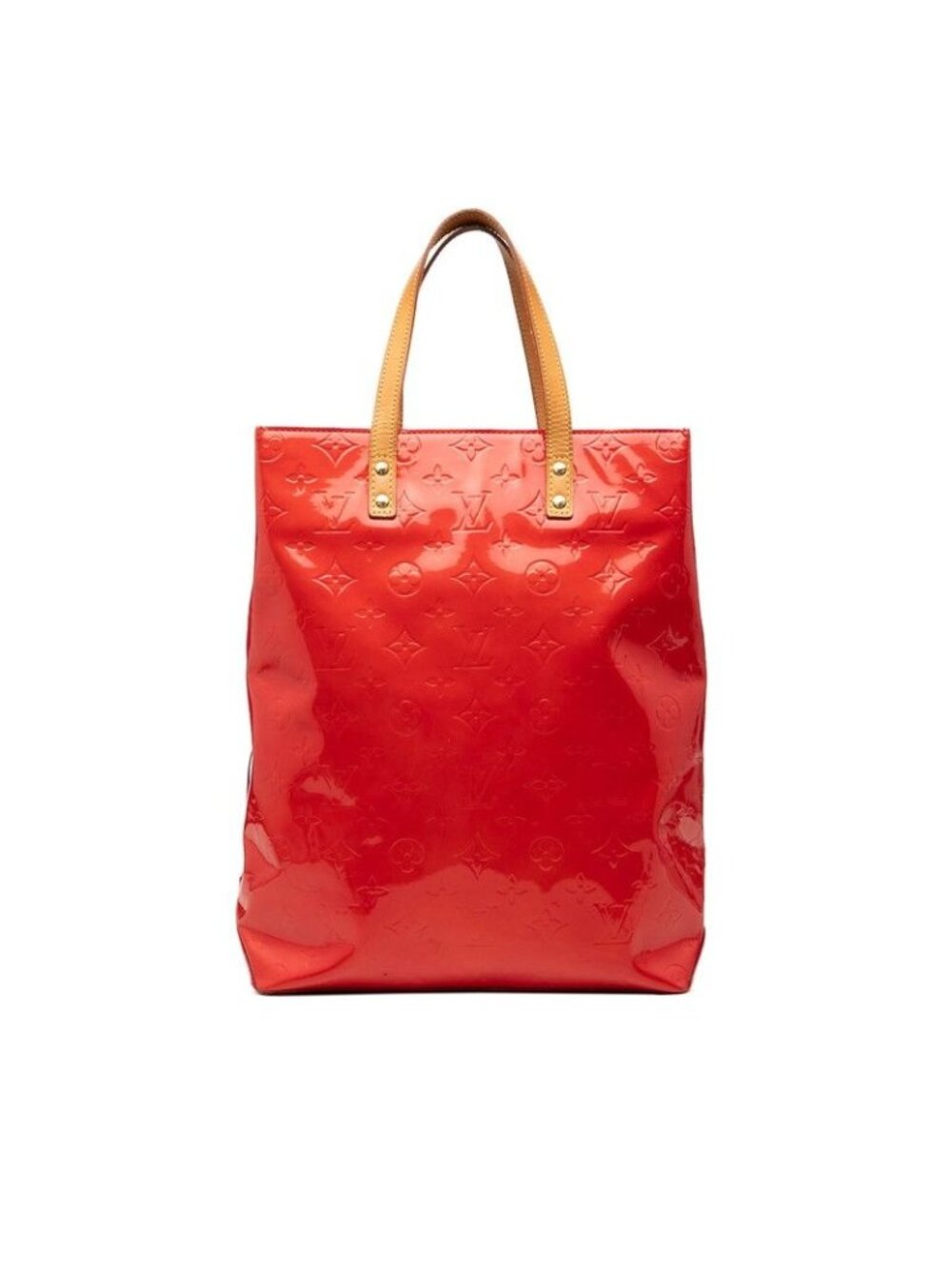 Louis Vuitton Monogram Vernis Reade MM Tote Bag Rouge Patent Leather